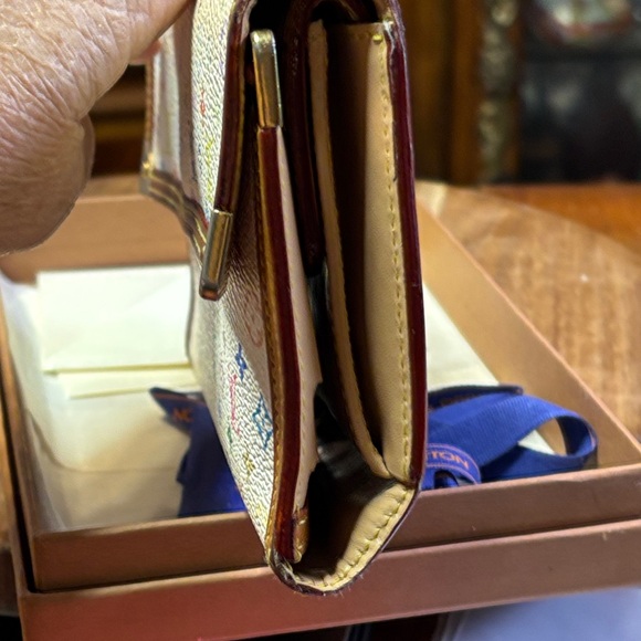 Louis Vuitton White Multicolor Monogram Wallet - Picture 9 of 17